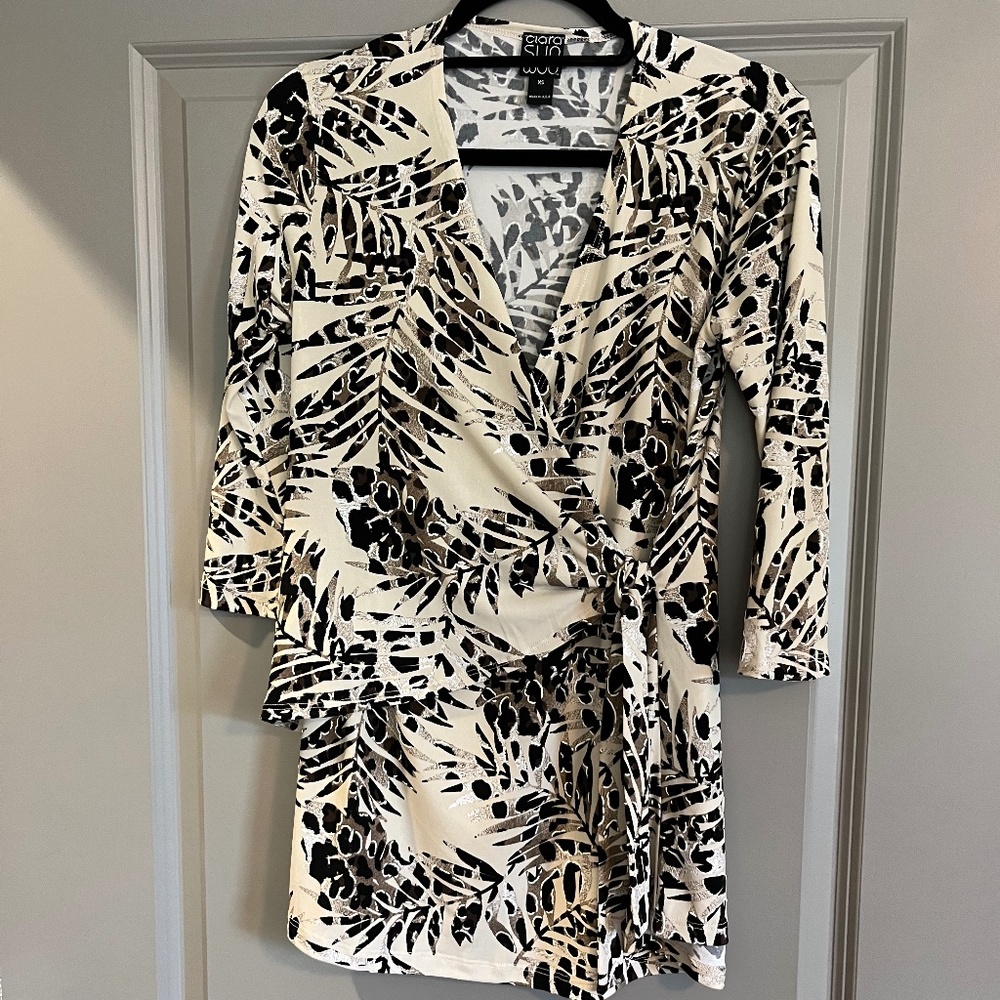 Clara Sun Woo wrap front blouse….